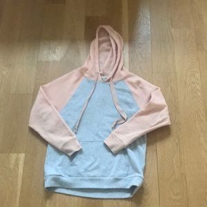 Pink and Grey American Eagle Hoodie/Sweater